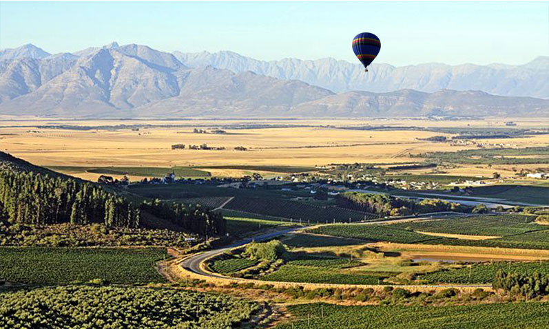 Glide over Cape Town from the saftey of a hot air balloon.